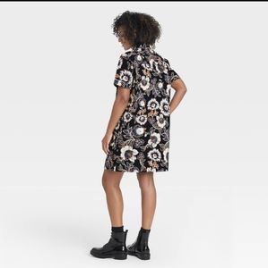 NWOT Who What Wear Button Down Patterned Paisley Floral Shirt Dress Size 2X